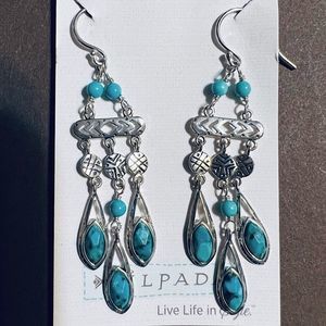 SILPADA Turquoise Magnesite Sterling Silver Chandelier Drop Earrings W2838